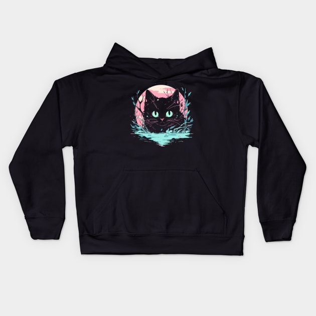 Cottagecore Goth Kawaii Anime Cat Gifts Men Girls Womens Cat Kids Hoodie by KsuAnn